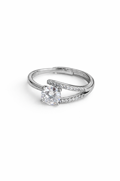 Silver Bypass ring