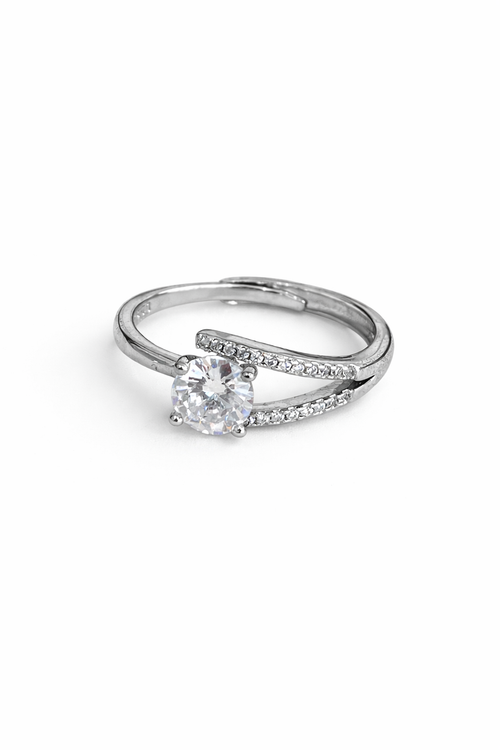 Silver Bypass ring