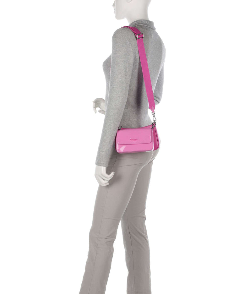 Kate Spade double up patent leather crossbody bag pink