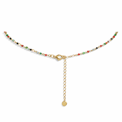 Gold double-layer rose pendant necklace