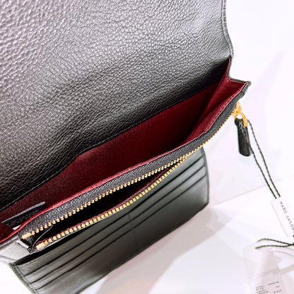 Marc Jacobs Black Leather Continental Flap Wallet