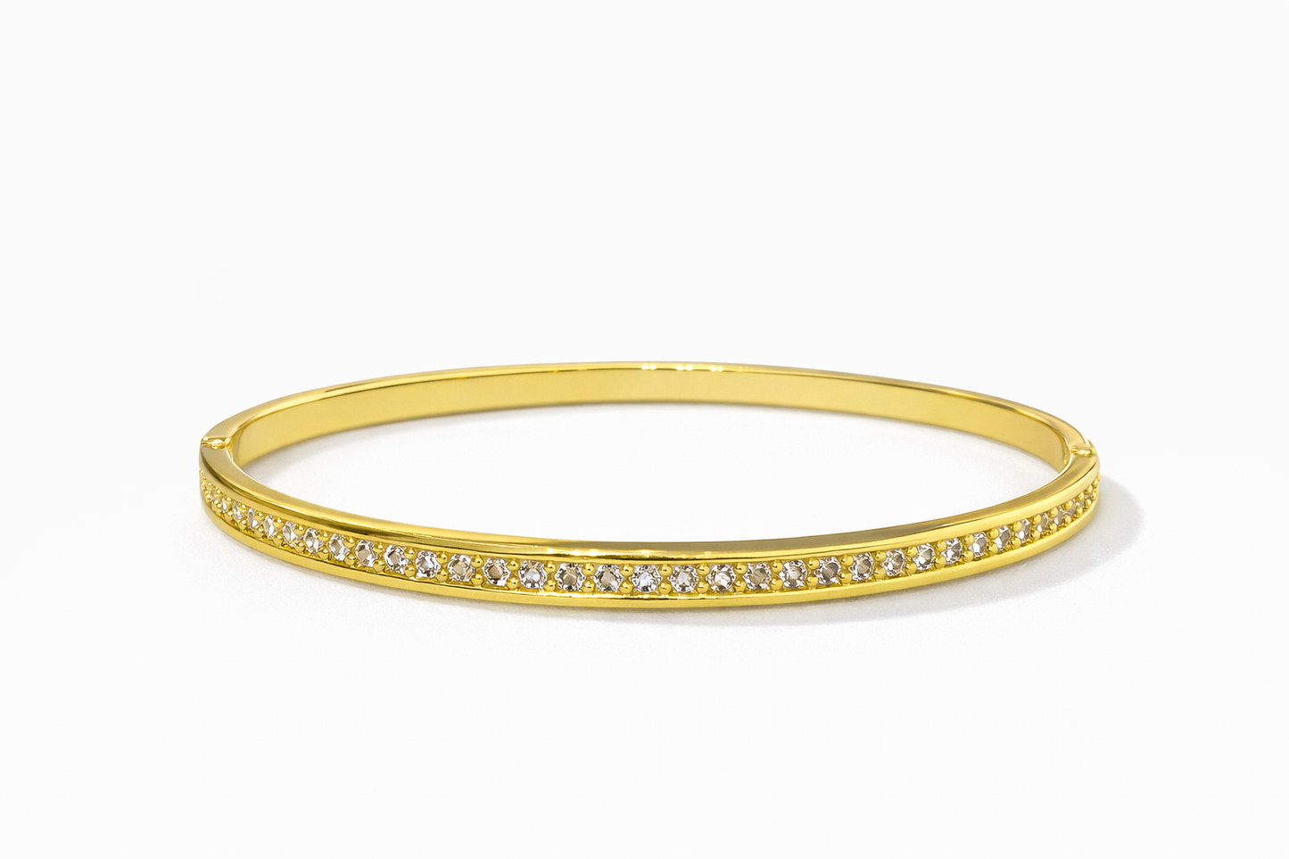 Cubic zirconium oxide gold bracelet