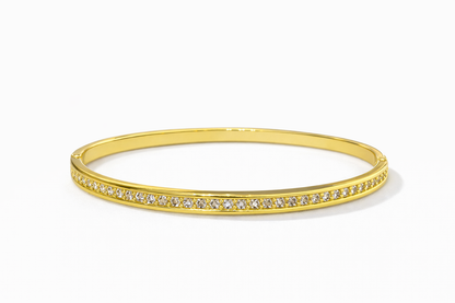 Cubic zirconium oxide gold bracelet