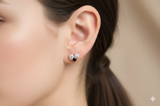 Cluster stud earrings