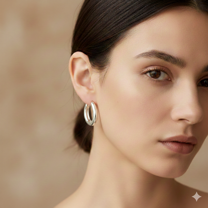 U-Shape Chunky Hoops Earrings