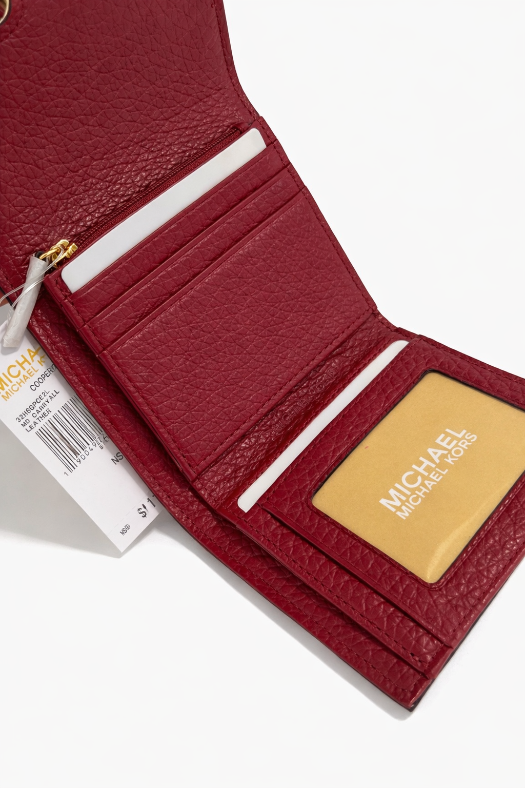 Michael Kors Cooper Cherry Md Carryall Leather Wallet