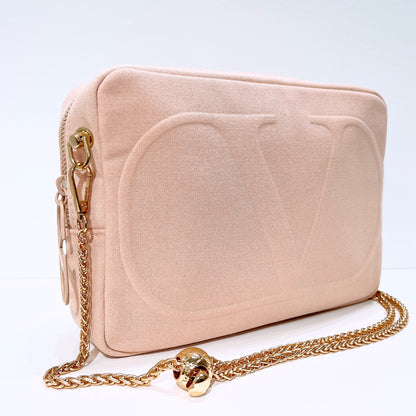 Valentino Beaute Light Pink Large Pouch With Chain