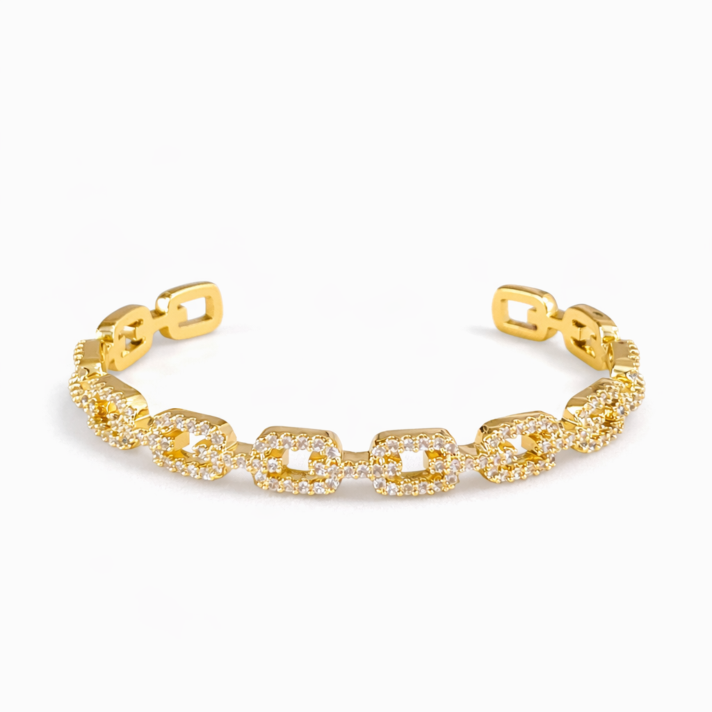 Gold opening bracelet