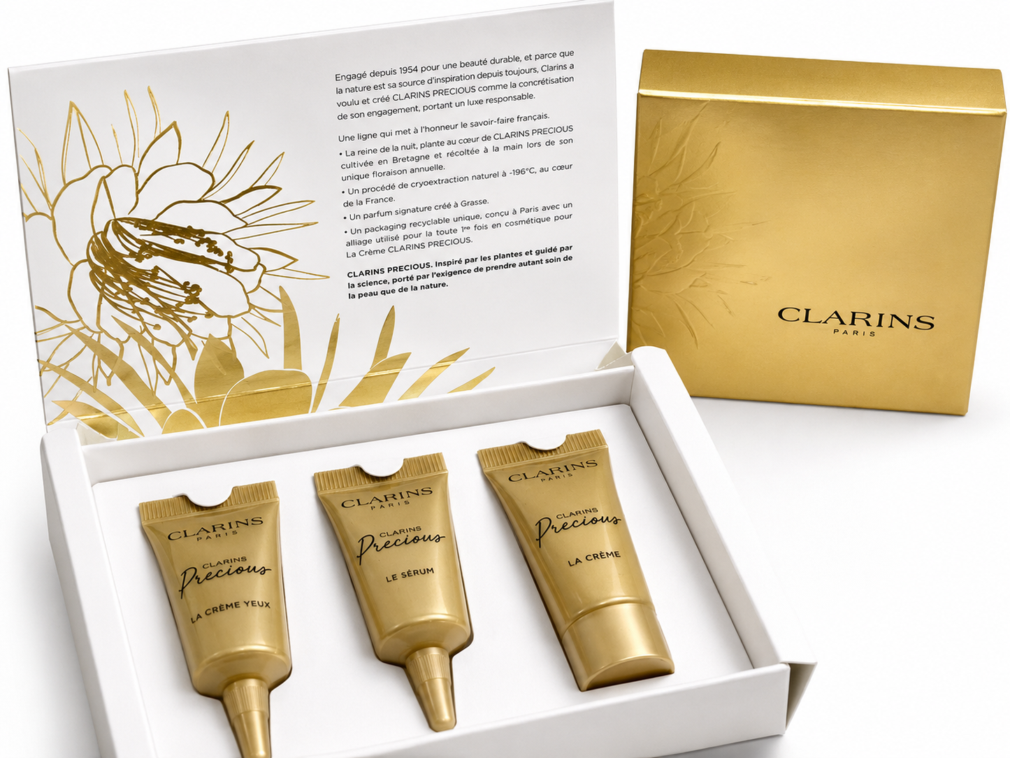 Clarins Precious Series La cream yeux,Le serum & La cream Experience Set