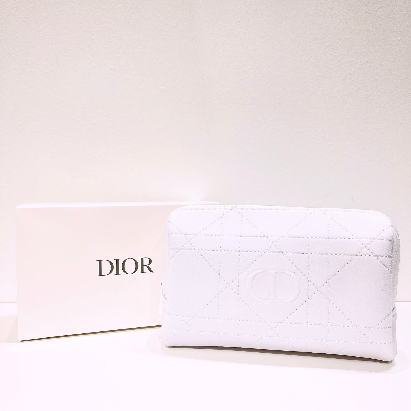 Dior Limited Edition White Makeup Bag