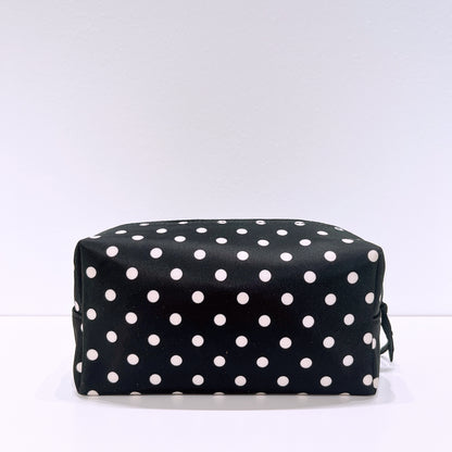 Kate Spade Black nylon polka dot cosmetic bag