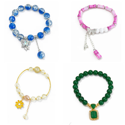 Lucky Spoon -Crystal-Style Bead Bracelet
