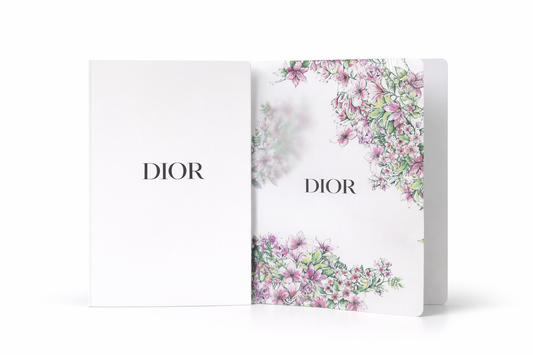 Dior notebook with floral patterns