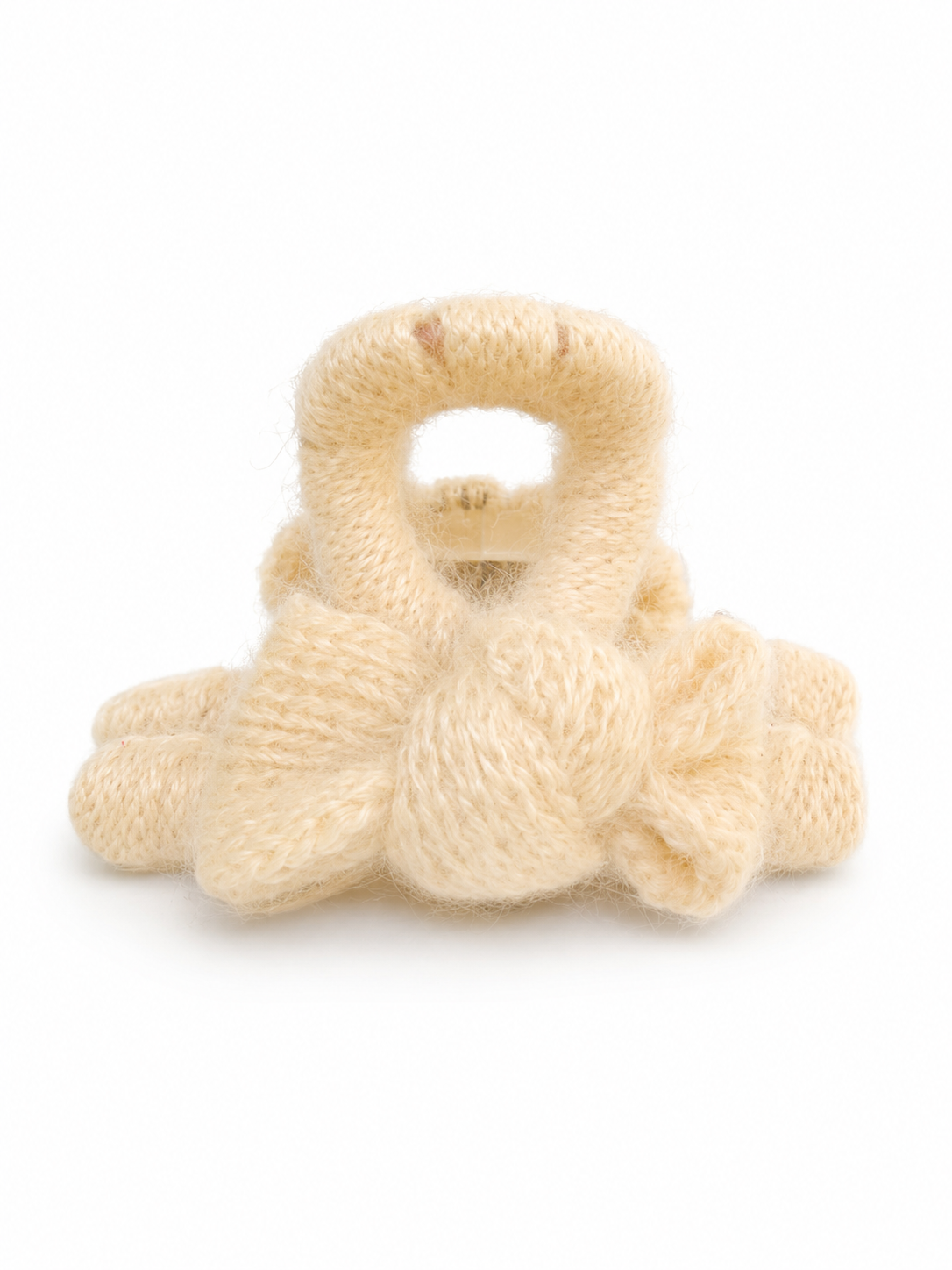 Korean-style plush faux fur claw clip
