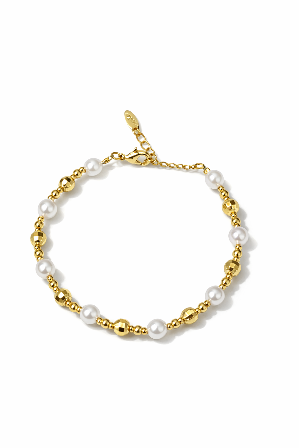 Freshwater pearls and polished beads adjustable bracelets