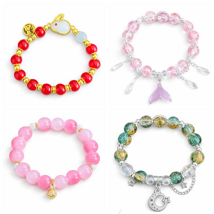 Lucky Spoon -Crystal-Style Bead Bracelet