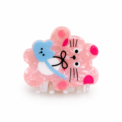 Cartoon cat and dog-shaped acetate hair claws