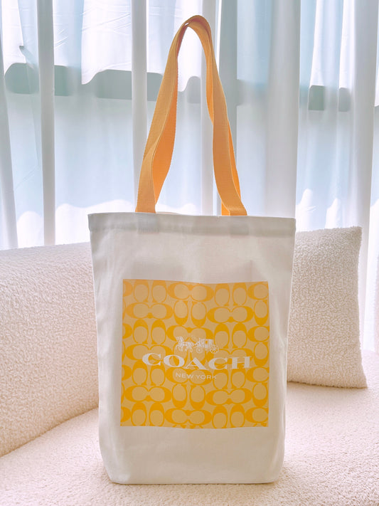 Coach Classic C Logo Printed Canvas Tote