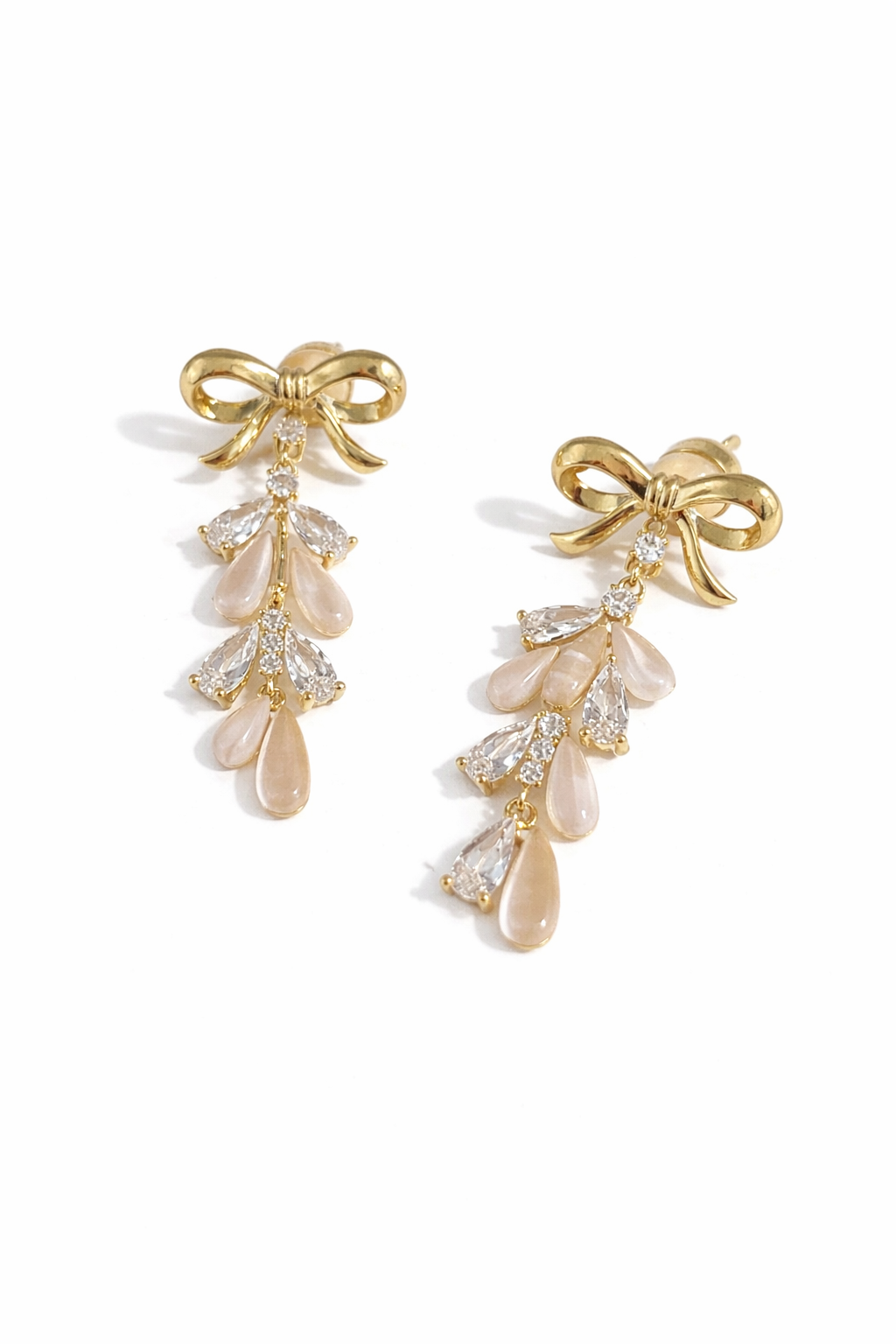 Bow tie Tassel pendant earrings