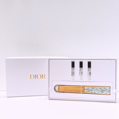 Christian Dior Novelty lily of the valley Mini Folding Fan with Strap Limited