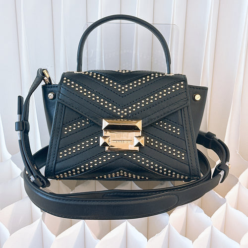 Michael Kors Whitney Mini Studded Leather Satchel