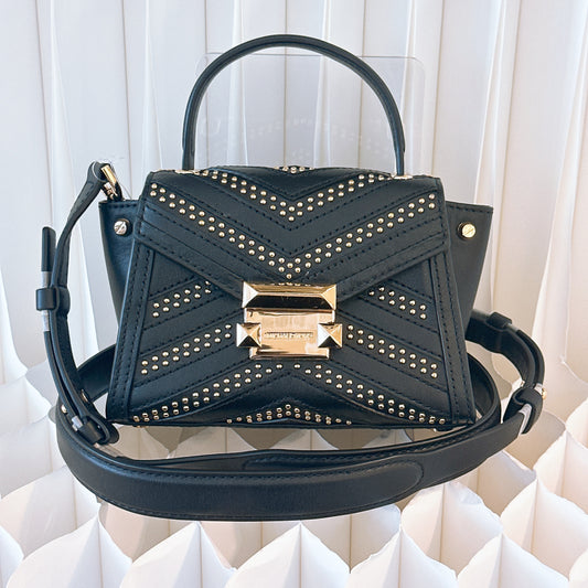 Michael Kors Whitney Mini Studded Leather Satchel