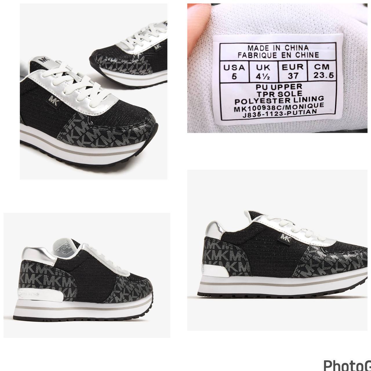 Michael Kors Monique Sport Shoe❤️
Black/Silver/White