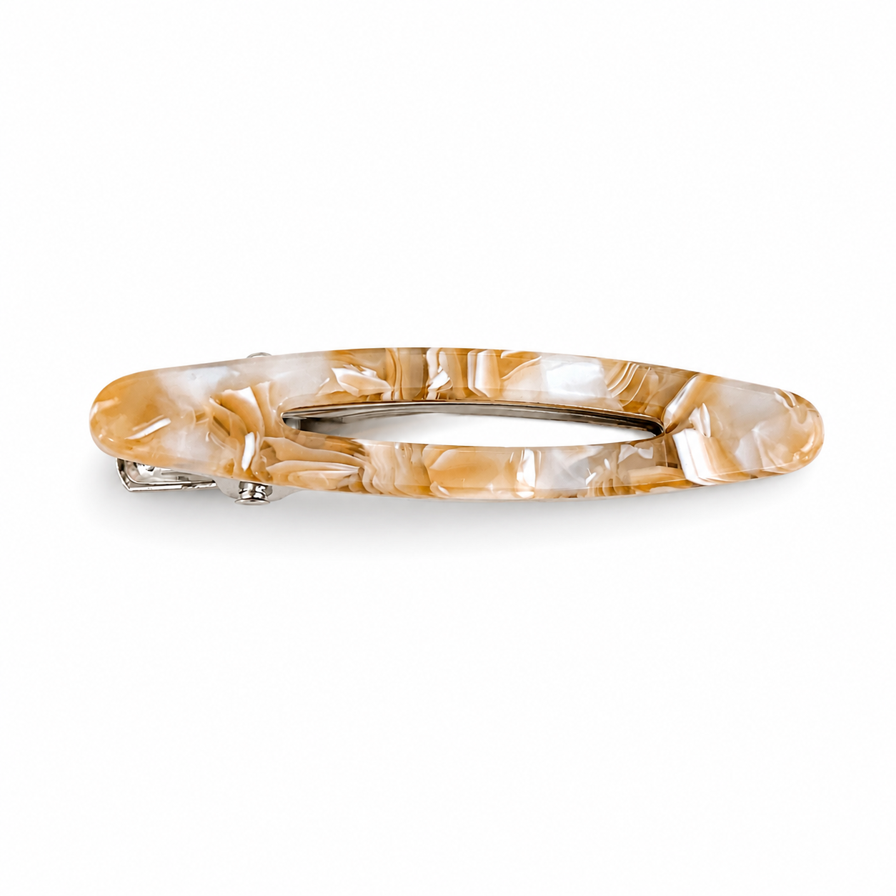 French Acetate Hollow Oval Hair Clips