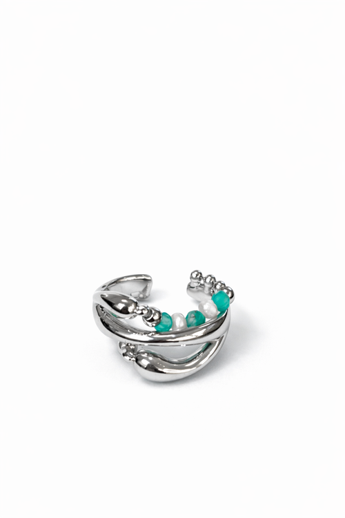 Beaded anxiety relief ring