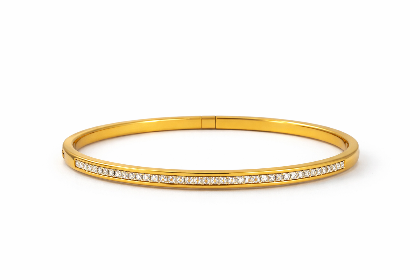 Inlaid with square crystal zircon bracelet