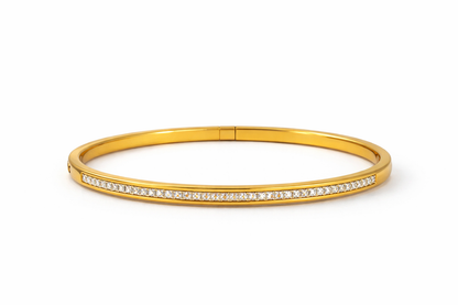 Inlaid with square crystal zircon bracelet