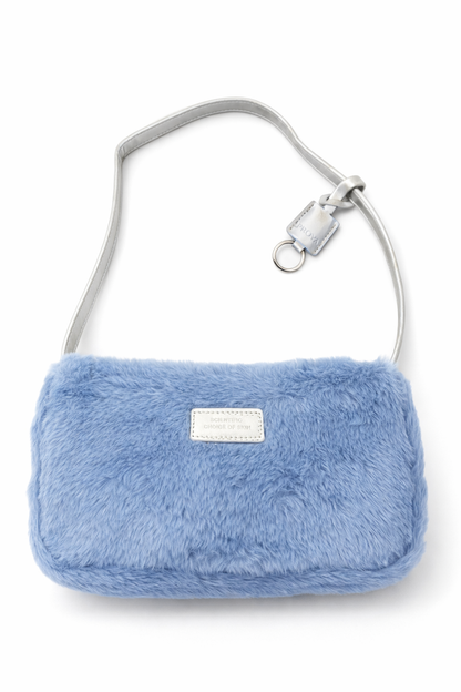 Proya brand blue plush shoulder bag