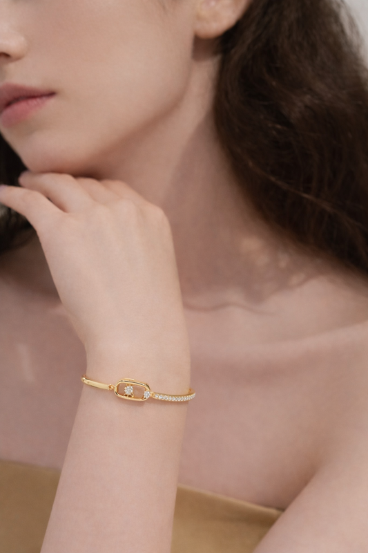 Geometric zircon Bracelet