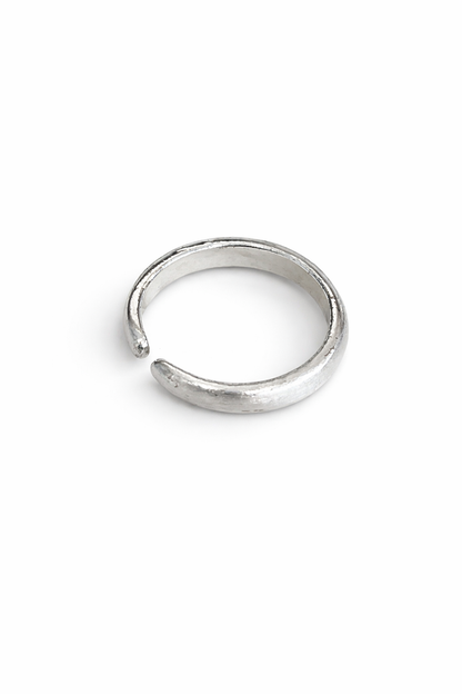 Open silver ring