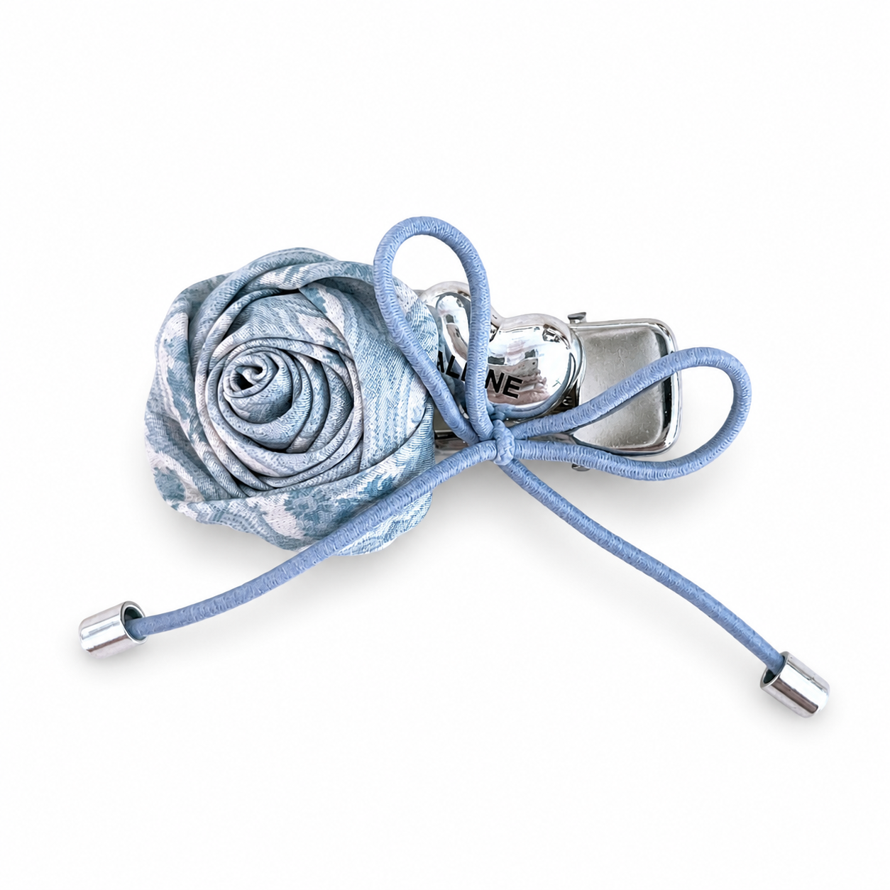 Three-dimensional fabric rose hair clip