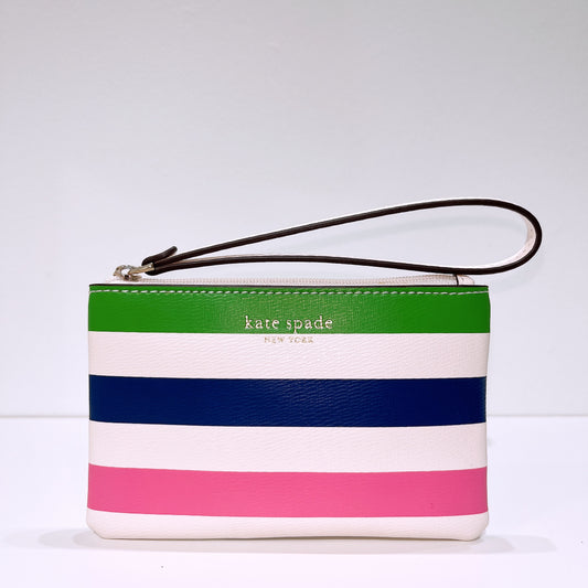 Kate Spade Multi Jubilee Stripe Zip Top Pouch