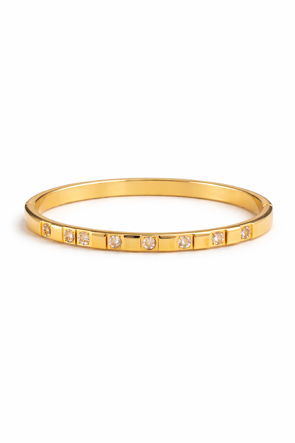 Square cutting gold bracelet