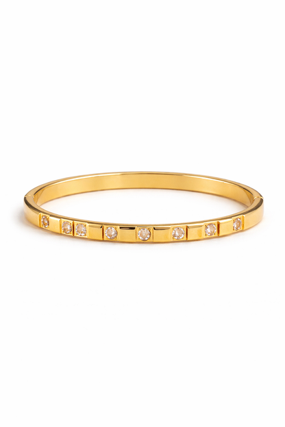 Square cutting gold bracelet