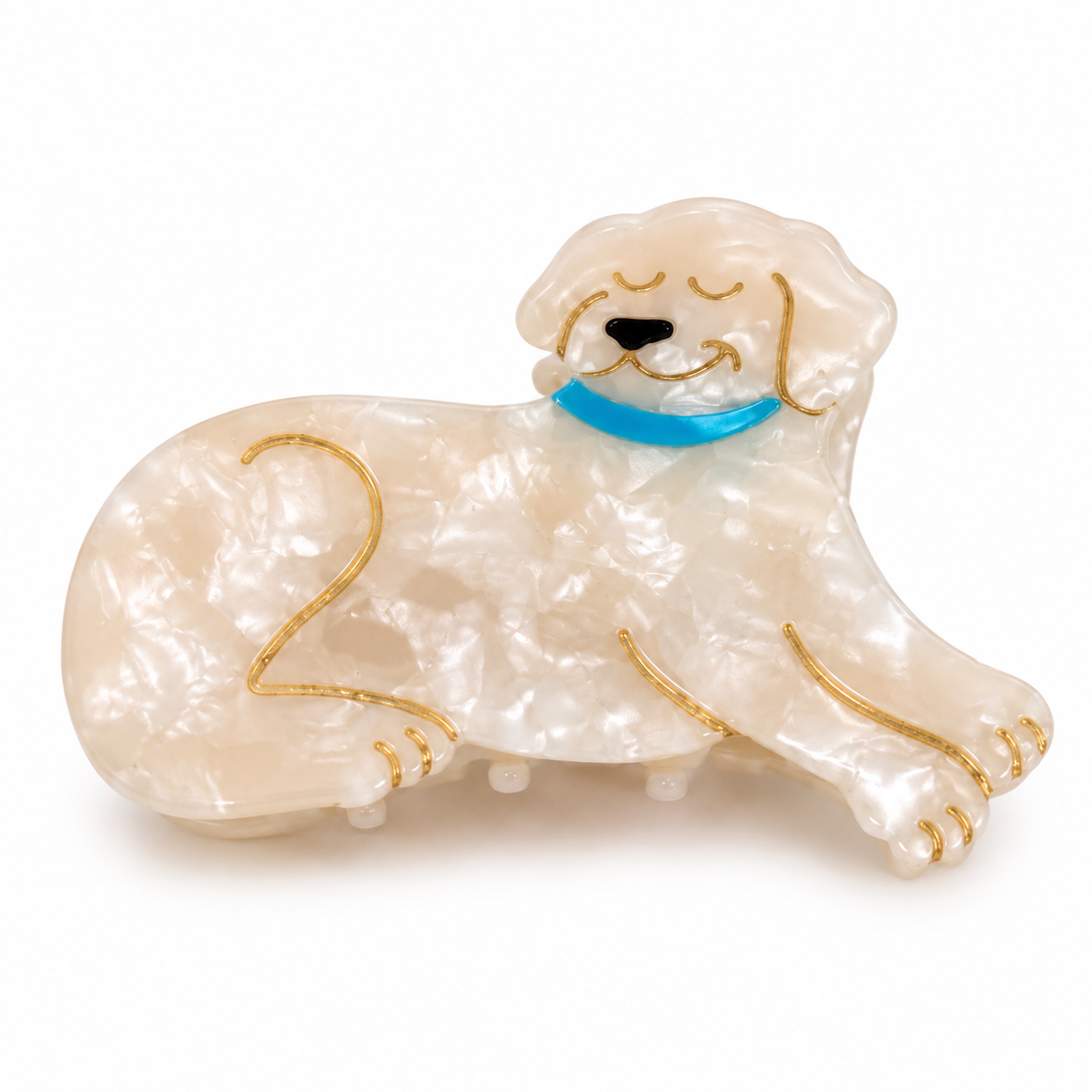 Cartoon cat and dog-shaped acetate hair claws