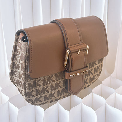 Michael Kors Lillian small jacquard leather crossbody bag