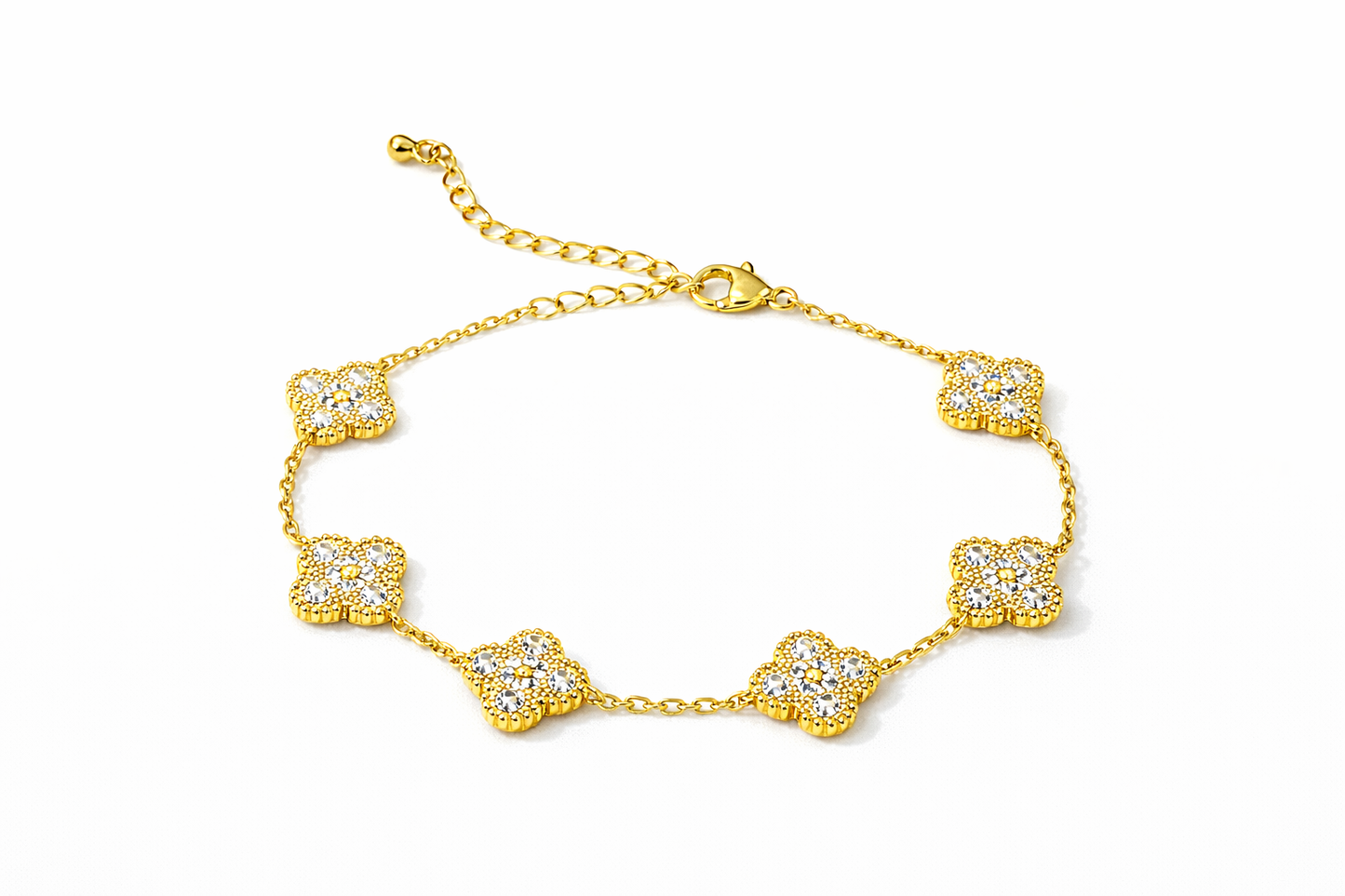 Golden clover bracelet