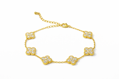 Golden clover bracelet