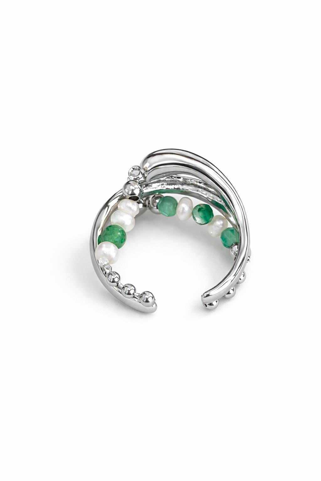 Beaded anxiety relief ring