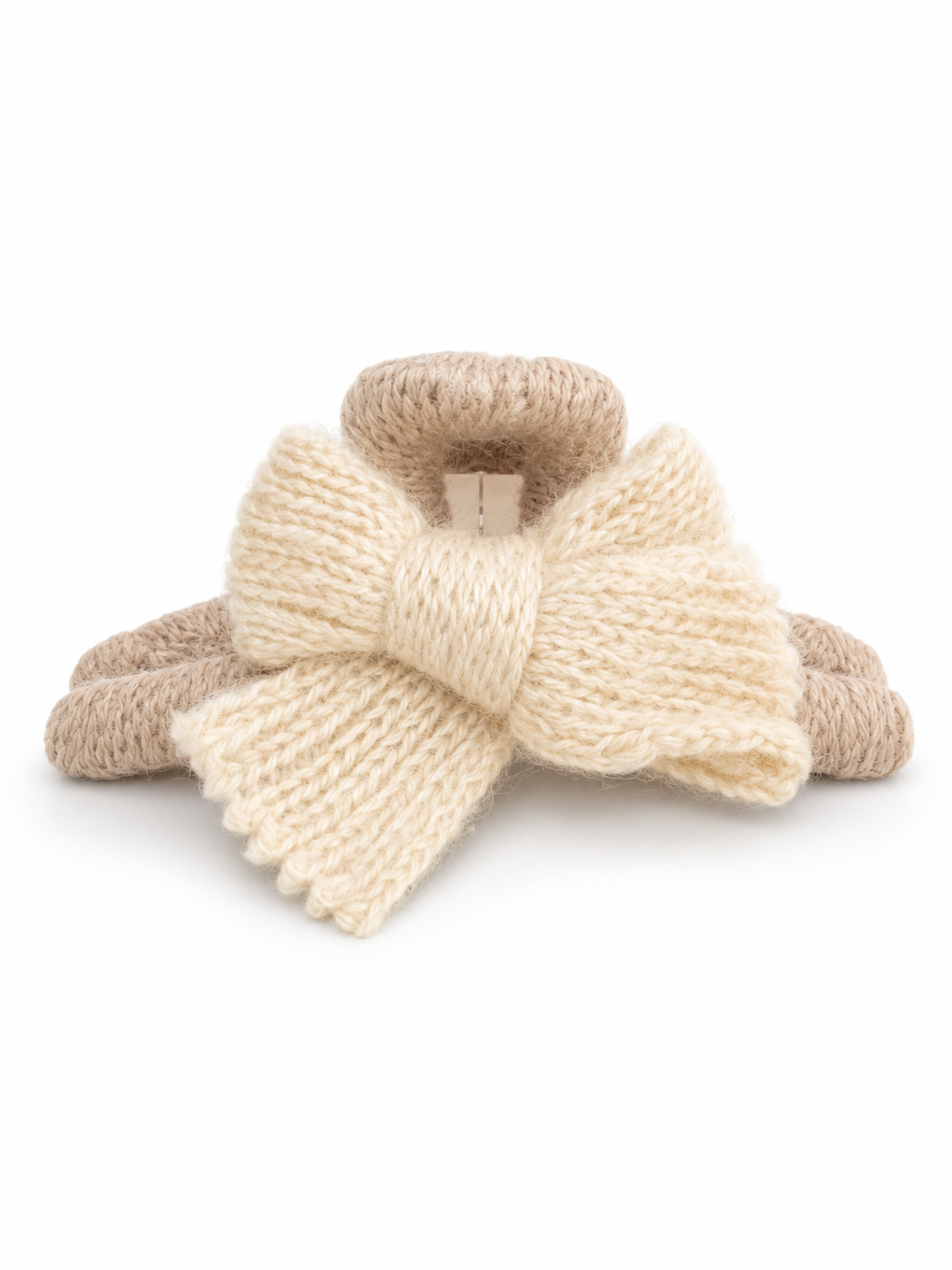 Korean-style plush faux fur claw clip