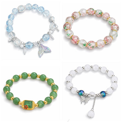 Lucky Spoon -Crystal-Style Bead Bracelet