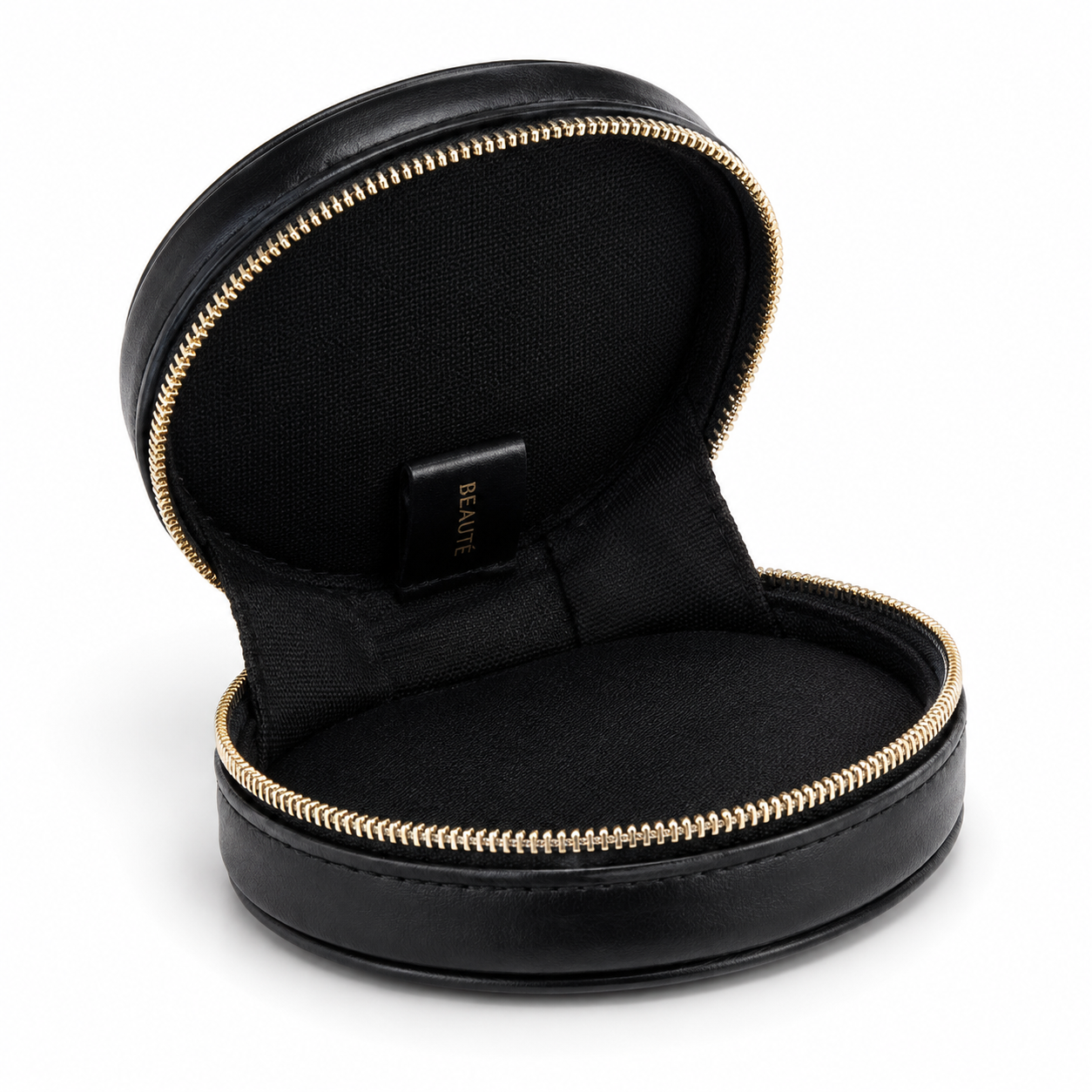 Yves Saint Laurent Beauté Black round zipper storage bag
