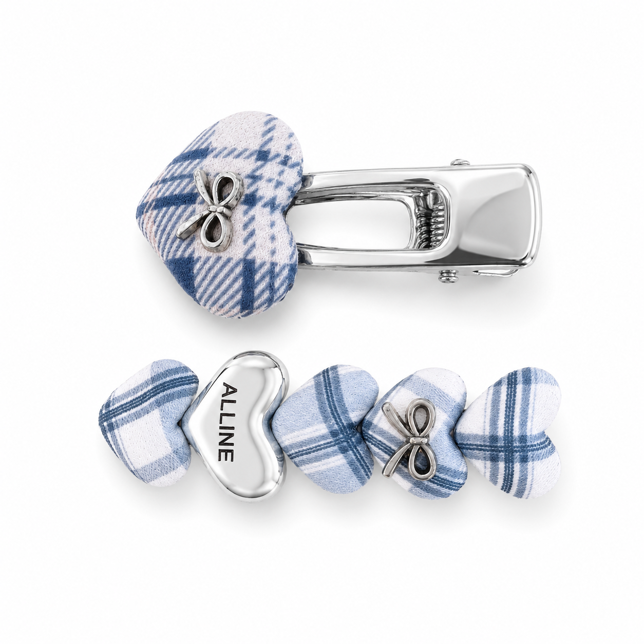 Korean sweet bow love hair clip set