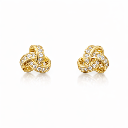 Three-one knot earrings