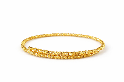 Golden spiral beaded bracelet