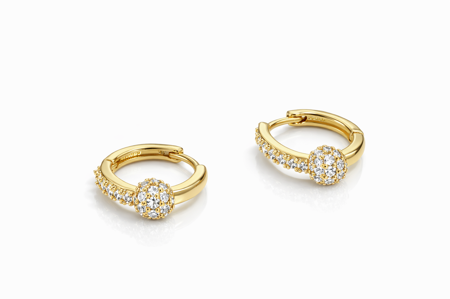 Gold huggie earrings
